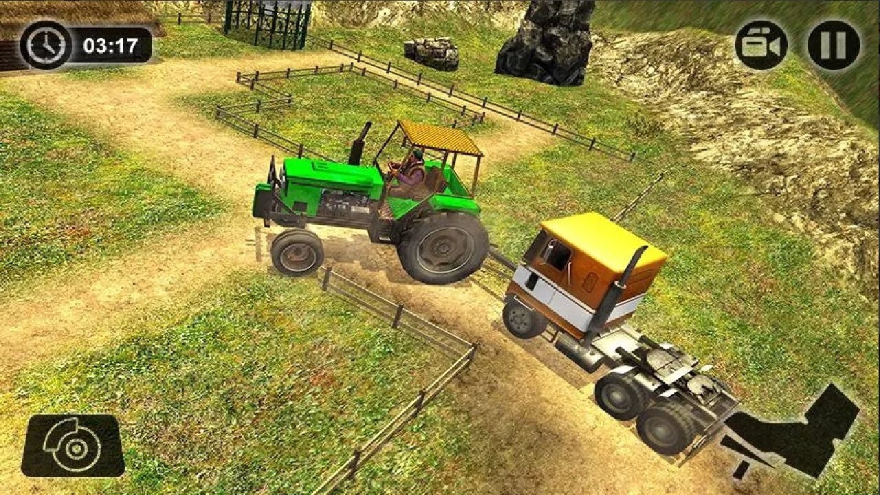 Heavy Duty Tractor Chained Pull - Tow Truck Rescue Simulator - Android Gameplay