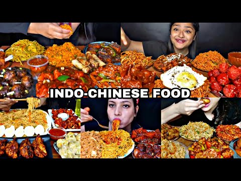 ASMR EATING SPICY CHAOMEIN, CHICKEN LOLIPOP, MANCHURIAN | BEST INDIAN FOOD MUKBANG |Foodie India|