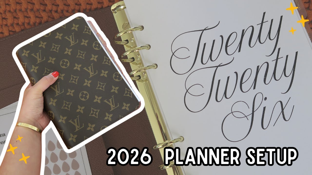 2026 PLANNER SETUP: Louis Vuitton Desk Agenda Cover with A5 Ring Binder Insert from The Line Shop
