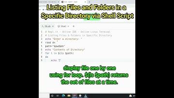 Linux Shell script to display Files and Folders in Specific Directory | ls command in linux #shorts