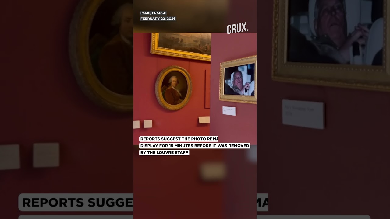 Photo Of UK’s Andrew Displayed At Paris Louvre After Arrest Over Epstein Scandal