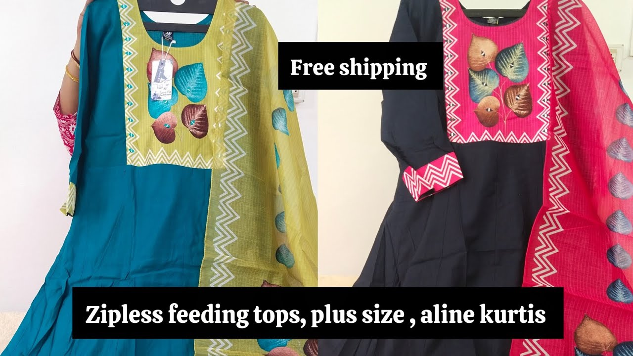 Zipless feeding maternity wear, plus size collections, aline kurtis, straight rayon pants free ship 