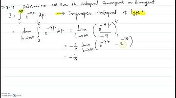 Improper Integrals - 7.8.9
