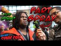 Fart spray prank at new york comic con 2023