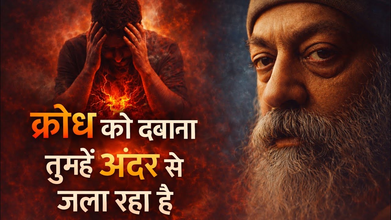 OSHO- क्रोध को दबाने वाला व्यक्ति, कभी शांत नहीं रह सकता! Osho Philosophy on anger  #OshoInspire  
