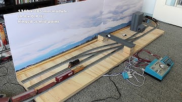 Small Folding N Scale Shelf Layout Module