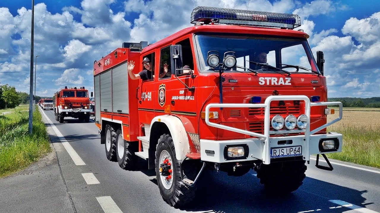 Siły i środki powiatu jasielskiego w drodze na Nocną Jazdę Ratowników