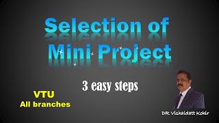 How to choose project?, 3 steps of project selection KBN uni, VTU #engineeringprojects #projects
