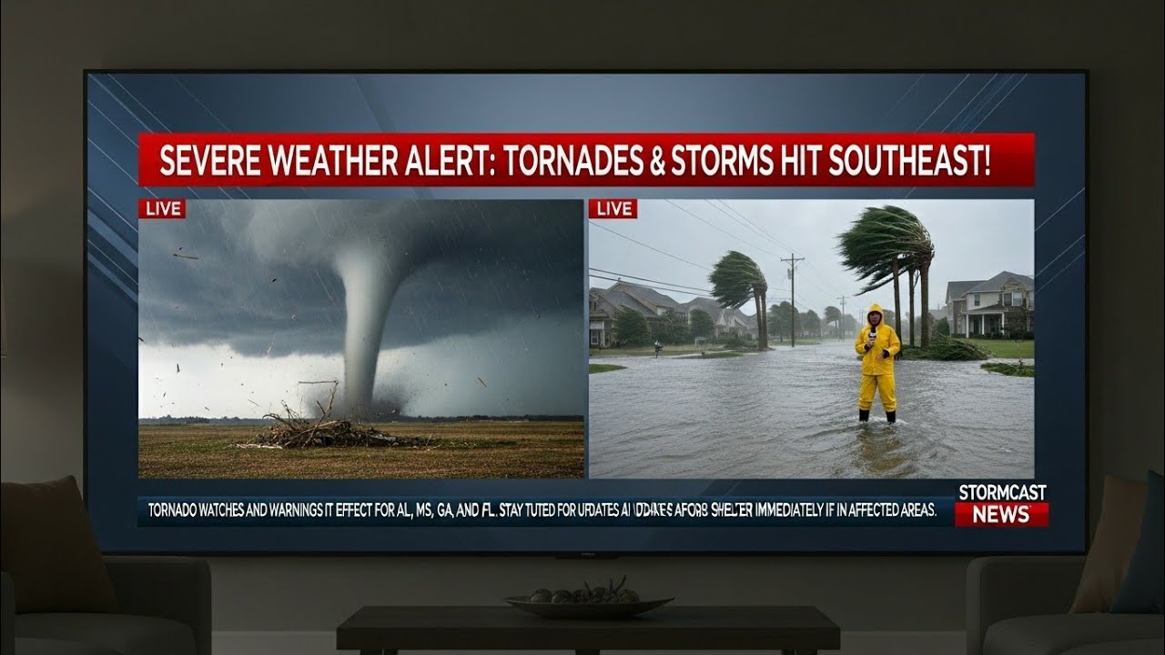 Severe Weather Alert: Tornadoes & Storms Hit Southeast! - YouTube