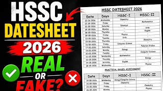 HSSC Datesheet Scam (Real Or Fake ). ?? 
