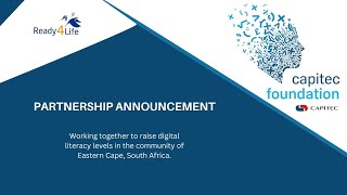 Capitec Foundation announcing Partnership with Ready4Life