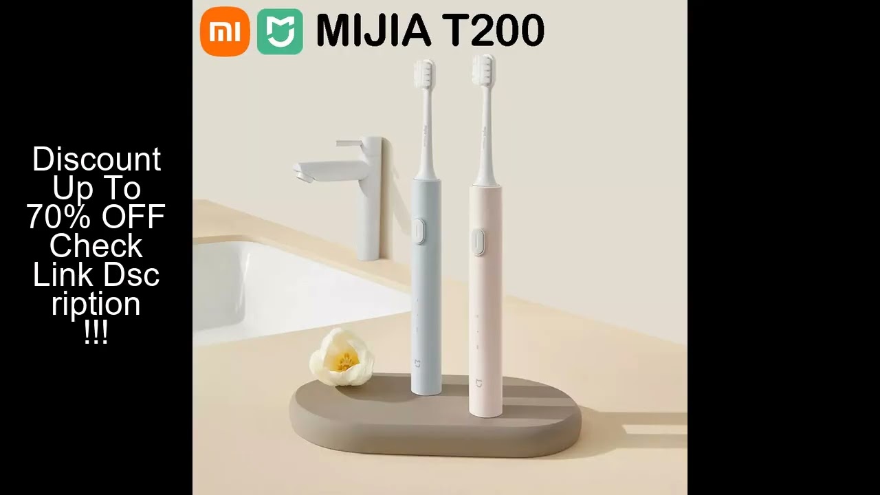 Original Xiaomi Mijia Sonic Electric Toothbrush T200 Type-C Charging IPX7 Water Proof Antibacterial