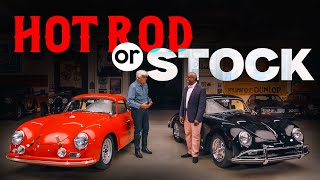 картинка: Хот-род против стокового: какой Porsche 356 стоит дороже? | Оцените и погладьте в гараже Джея Лено