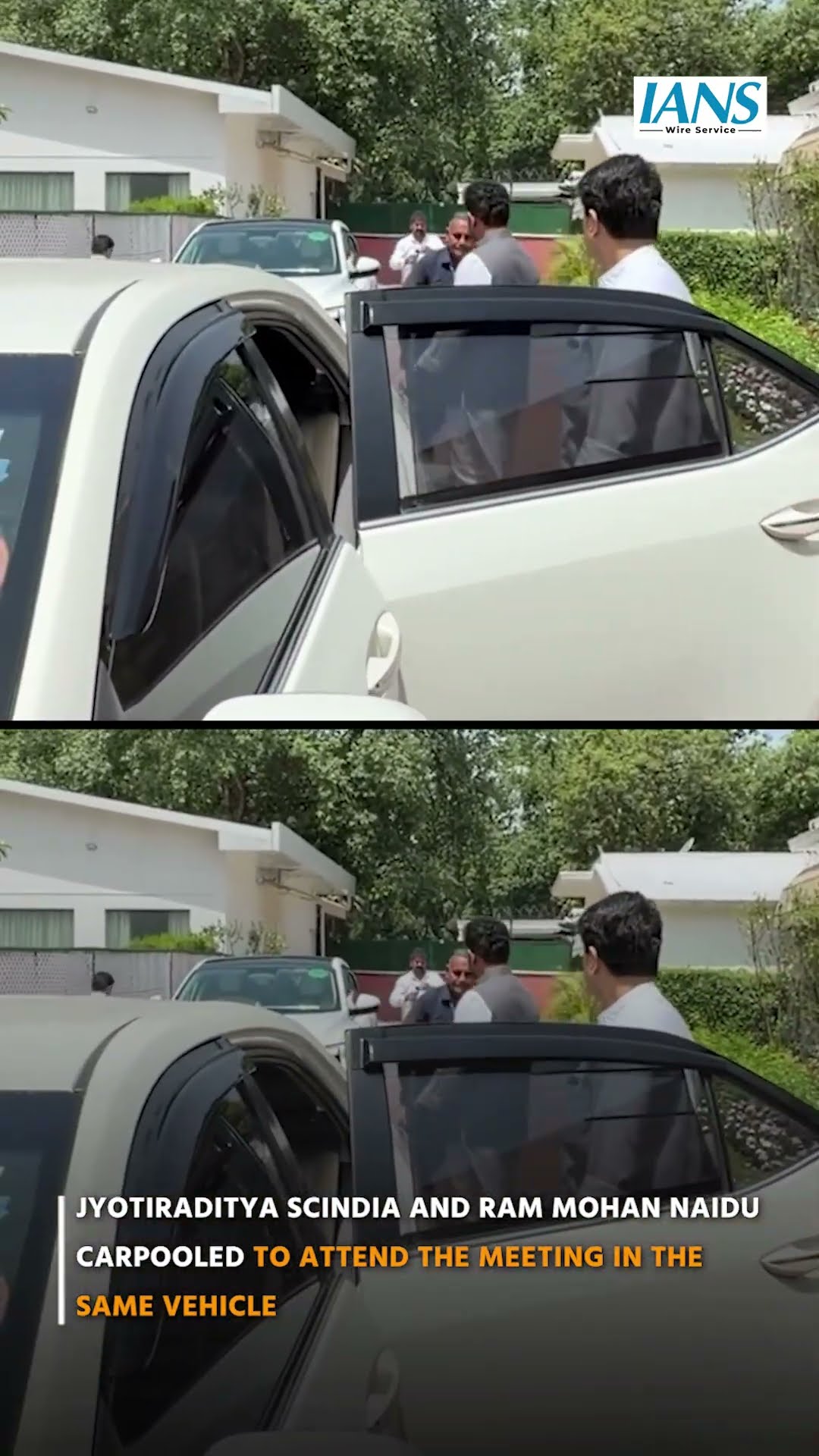 Jyotiraditya Scindia and Ram Mohan Naidu carpooled to attend the meeting in the same vehicle