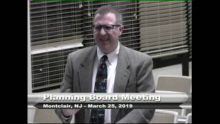 Montclair Planning Board Meeting - March 25, 2019