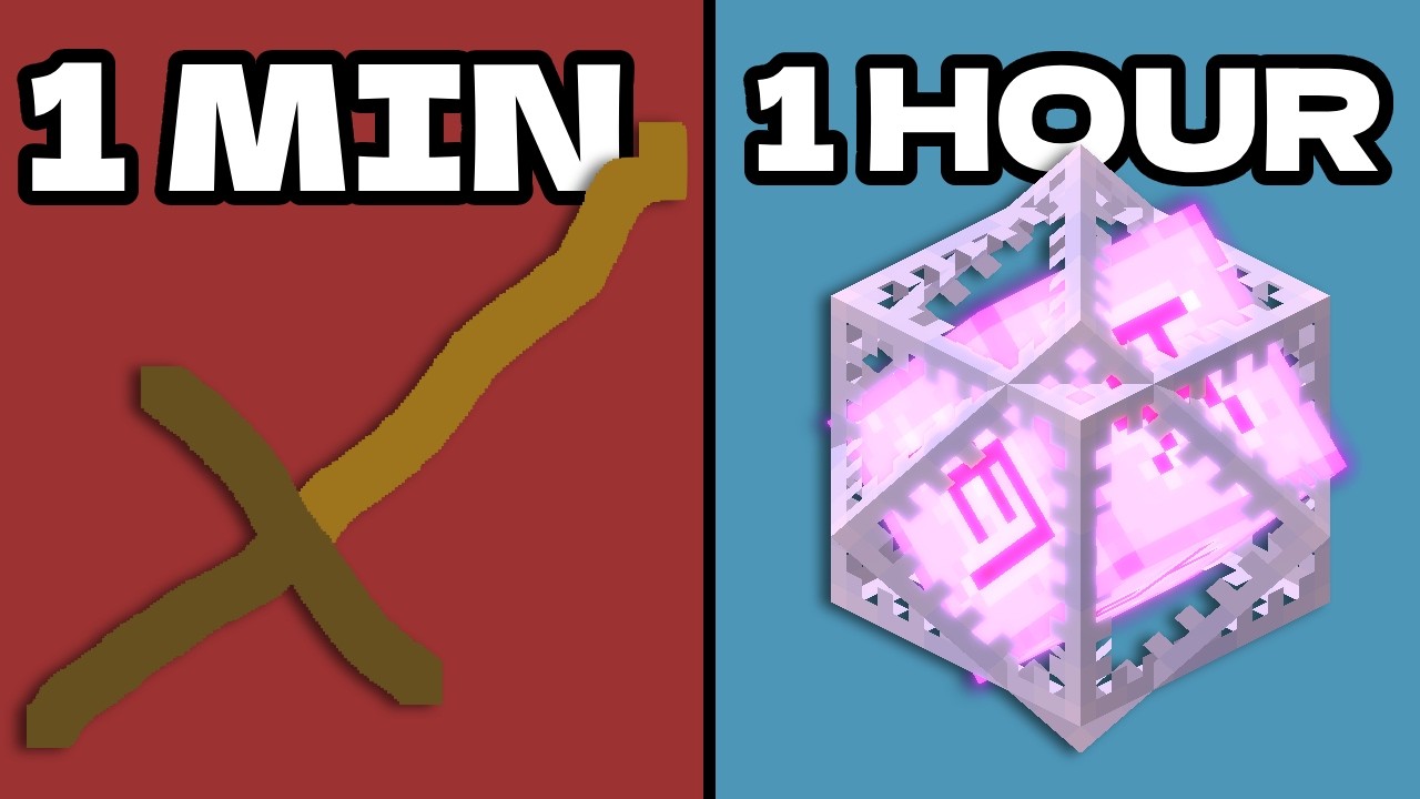 1 Minute vs 10 Minutes vs 1 Hour Making Crystal pvp testure pack - YouTube