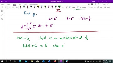 Fundamental Theorem of Calculus   Initial value problem