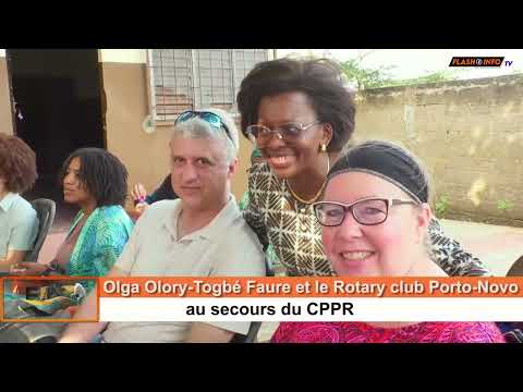 Olga OloryTogbé Faure et le Rotary club PortoNovo soutiennent le CPPR