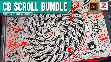 PART 3 | Hand Drawn Vector Scroll Bundle for Laser Engraving by Fragout Firearms