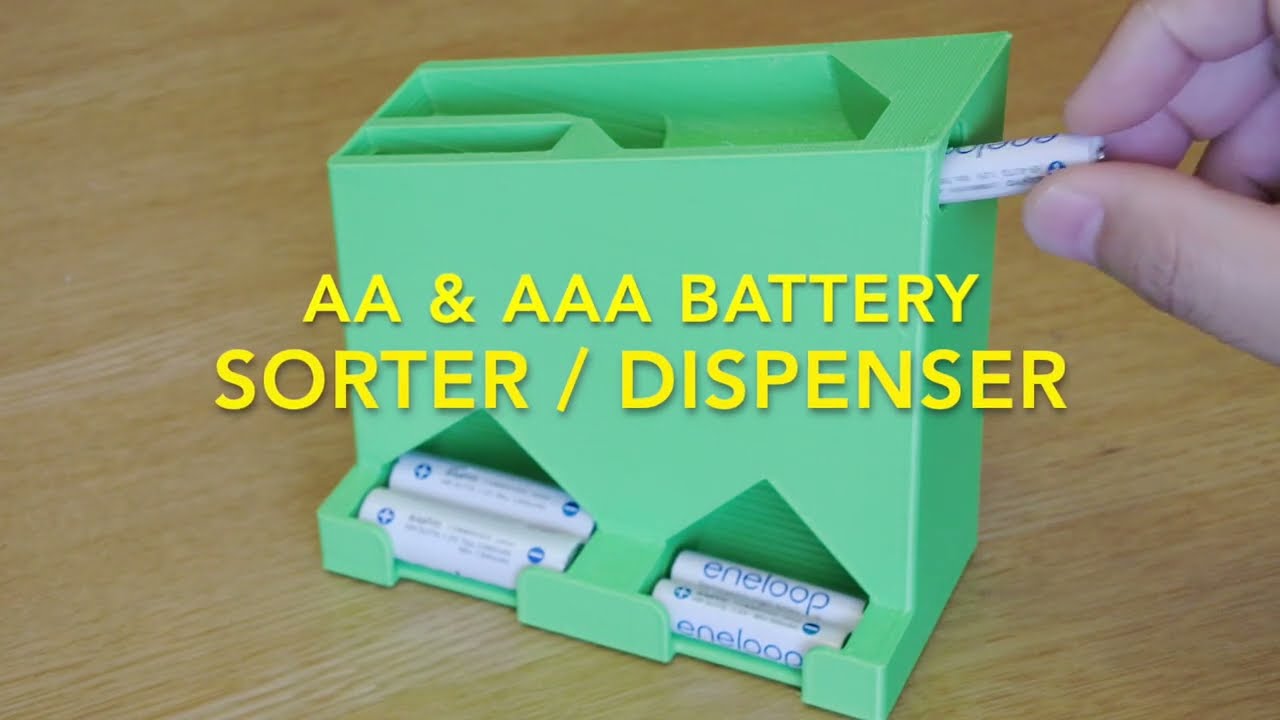 AA & AAA battery sorter / dispenser