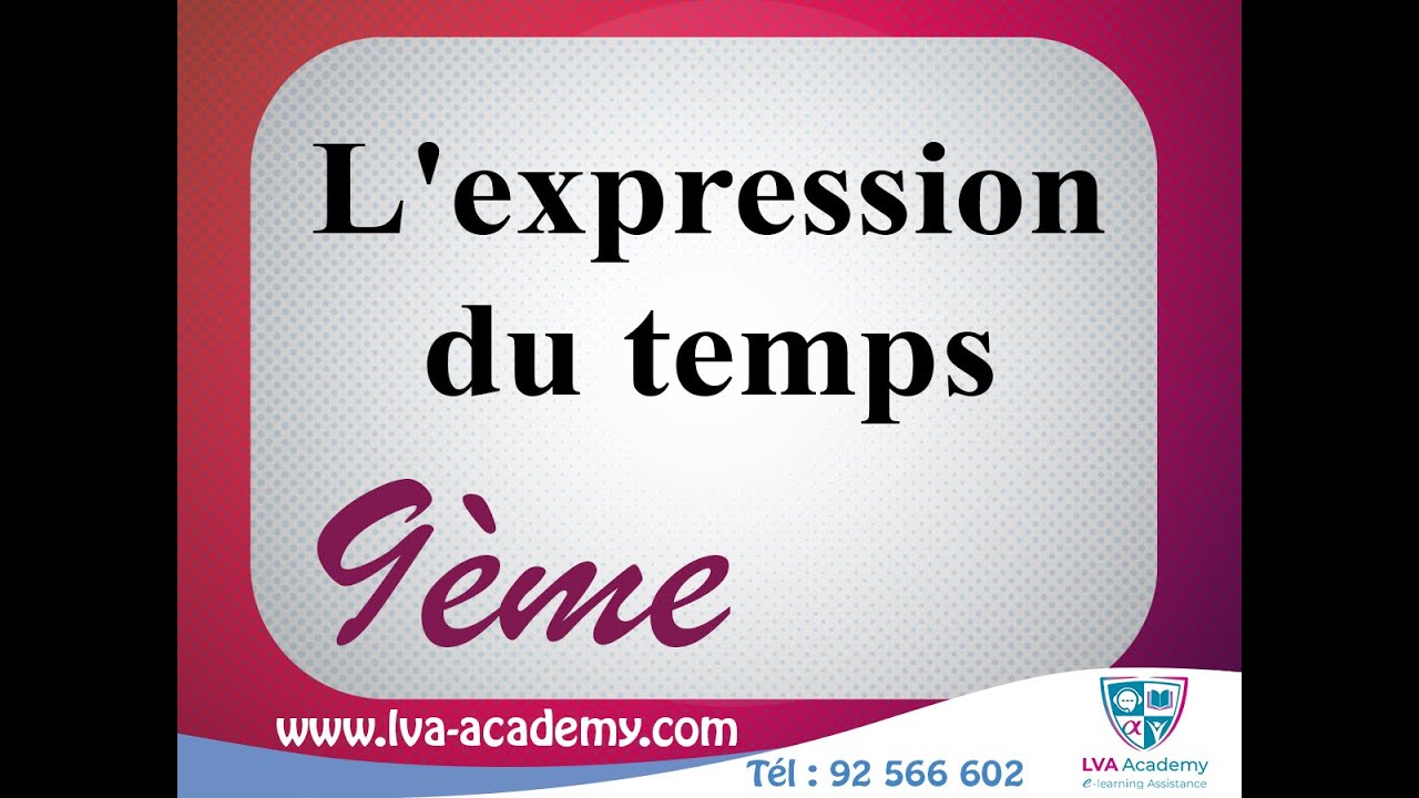 ✅ Français | L'expression du temps 👉 9ème année