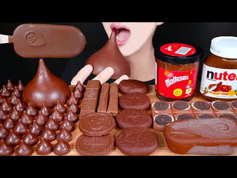 ASMR GAINT KISSES MAGNUM CHOCOLATE ICE CREAM PARTY MUKBANG 키세스 초콜릿 아이스크림 먹방 チョコレート咀嚼音 EATING SOUNDS