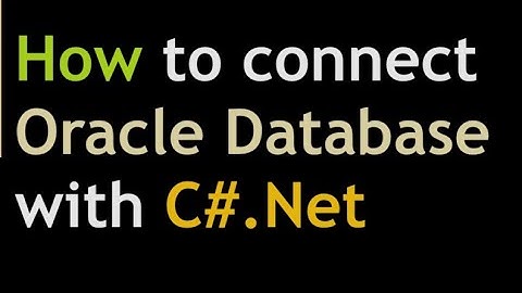 Connect Oracle with C#