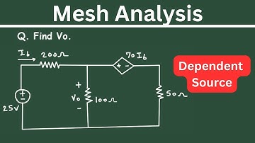 Mesh Analysis with dependent source | mesh analysis electrical engineering | Electrical Engineering