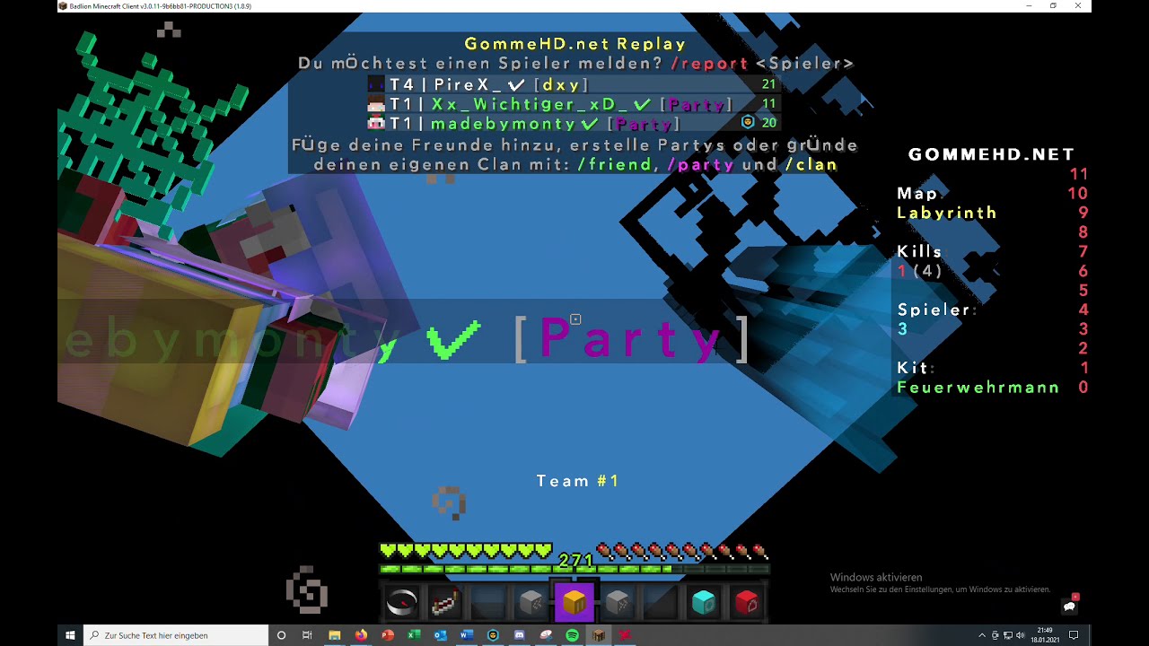 Gomme's SW player "madebymonti" caught bugusing with the rank "Supreme" for 1 ½ minutes straight