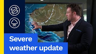 Severe Weather Update 25 February 2024: Ex-TC Lincoln moving southwards through WA