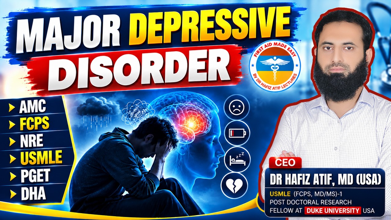 MAJOR DEPRESSIVE DISORDER | Rapid Revision | Dr Hafiz Atif