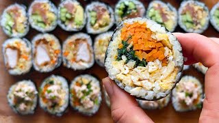 Recipe for GIMBAP or KIMBAP (the 'Korean Sushi') | Cooking with Coqui