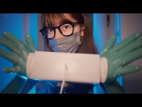 [ASMR] 睡眠用 手術用ゴム手袋マッサージ (no talking)  / Sleep Surgical rubber gloves massage