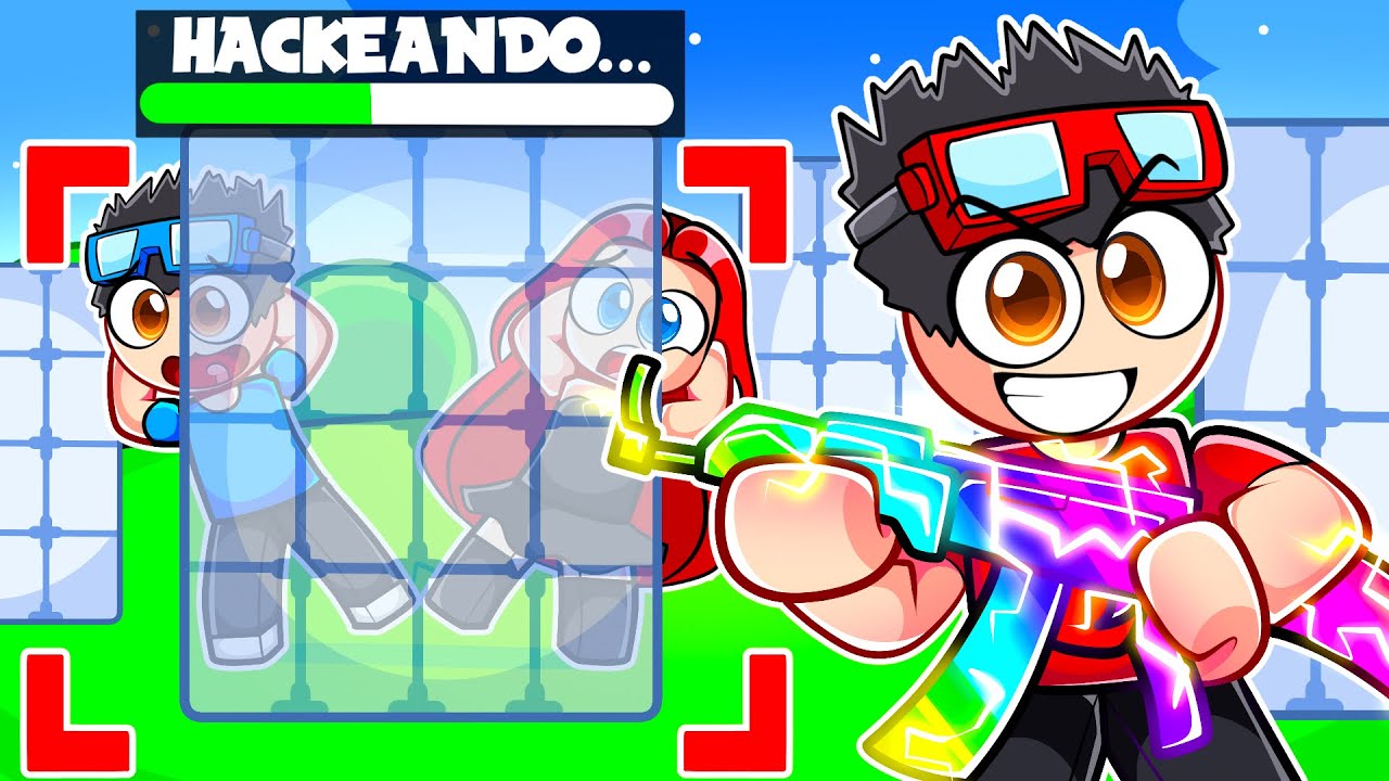 Usando WALL HACKS para hacer trampa en Roblox Rivals con MI FAMILIA!