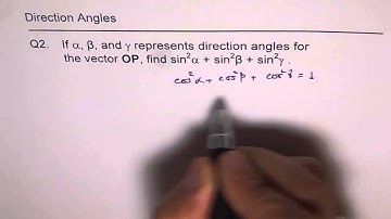 Vectors Direction Cosines Identity with Sines - EDEXCEL - GCSE