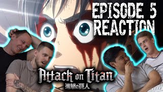 NO WAY.. Anime SCEPTICS Watch Attack on Titan 1x05 Reaction/Talk First Battle The Struggle for Trost