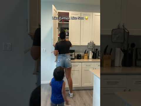 Our son always copies his dad 😳 #shorts
