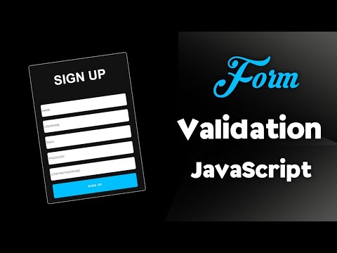 Form Validation Using JAVASCRIPT - YouTube