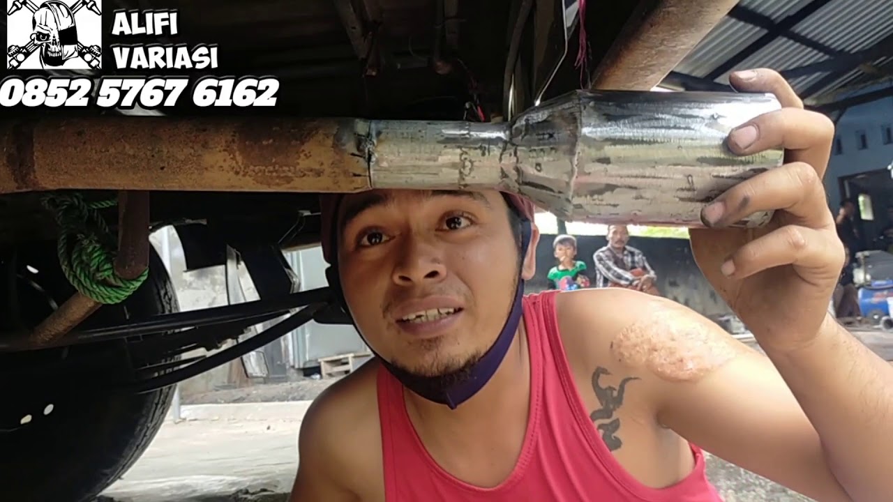 Tutorial cara pasang knalpot srigala besar untuk semua jenis mobil Bensin Asli cuaah Jember
