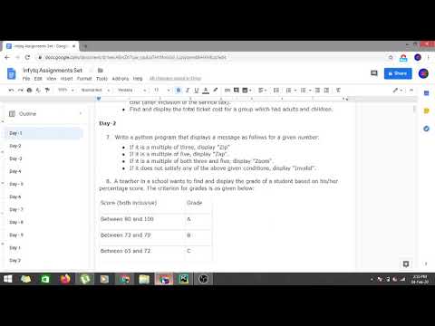 InfyTQ Day 2 Problem 7 Fundamentals of Python