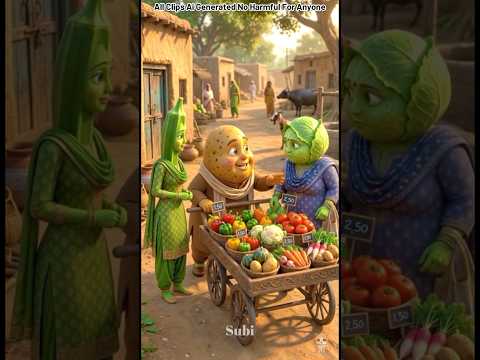 Aloo Became a Vegetable Seller 🥔🥬😂 #shorts #viral #aistory #trending