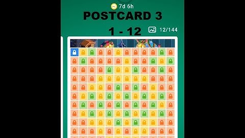 Nonogram Christmas 3rd Postcard level 1-12