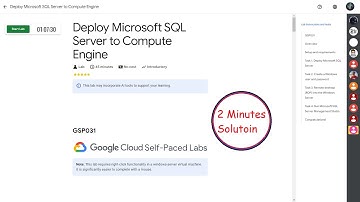 Deploy Microsoft SQL Server to Compute Engine || EASY SOLUTION || GSP031
