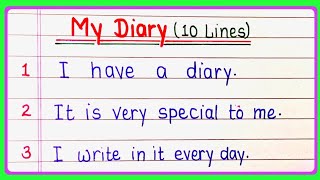 10 Lines Essay on My Diary in English | My Diary Essay | Short Essay on My Diary