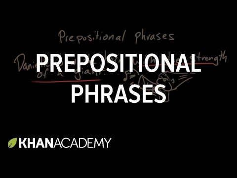 Prepositional phrases |