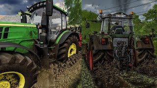 New real mud system on Farming Simulator 22 (getting every tractor stuck in mud)