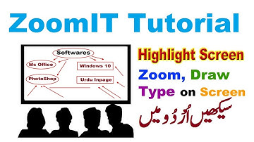 ZoomIT Software Complete Tutorial in Urdu/Hindi .  How to Draw Type on  Screen during Presentation.