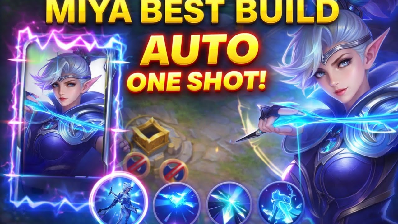 Miya auto one shot 😱 | Best build & skill combo | Mobile Legends 5v5