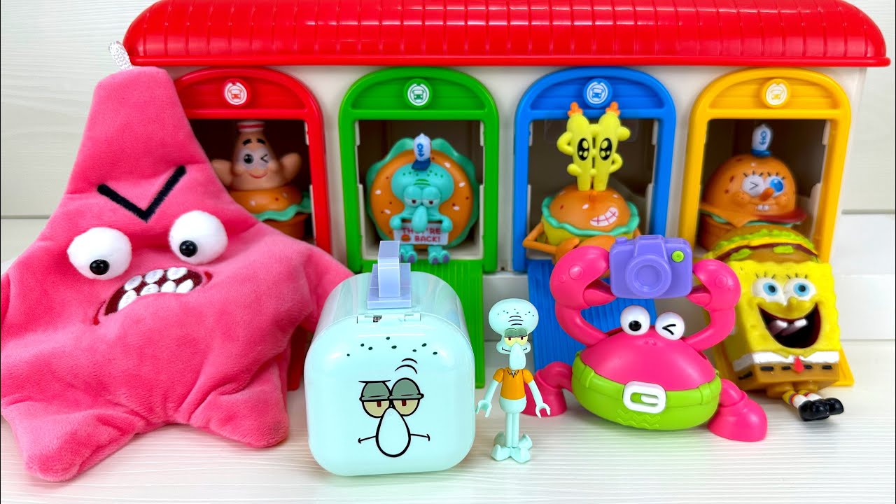 Newest SpongeBob Toys Collection | Magic Garage Immersive Display & ASMR Relax Time