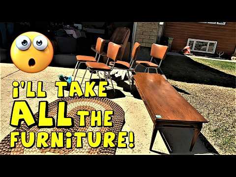 Ep715:  We Bought VINTAGE FURNITURE to Refinish And Flip For a PROFIT!  😀😀